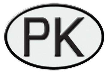 PAKISTAN INTERNATIONAL IDENTIFICATION OVAL PLATE