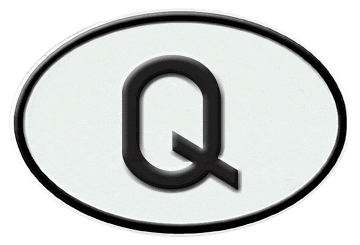 QATAR INTERNATIONAL IDENTIFICATION OVAL PLATE