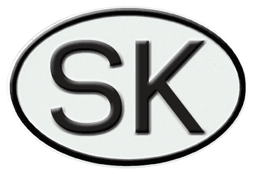 SLOVAKIA INTERNATIONAL IDENTIFICATION OVAL PLATE