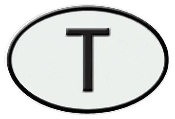 THAILAND INTERNATIONAL IDENTIFICATION OVAL PLATE