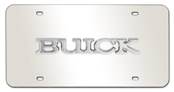 BUICK CHROME NAME 3D MIRROR LICENSE PLATE