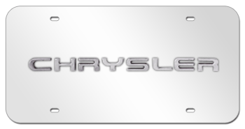 CHRYSLER CHROME NAME 3D MIRROR LICENSE PLATE