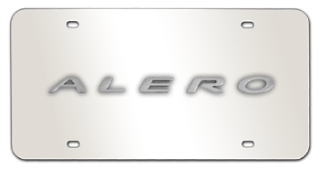 ALERO CHROME NAME 3D MIRROR LICENSE PLATE