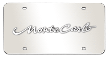 MONTE CARLO CHROME NAME 3D MIRROR LICENSE PLATE