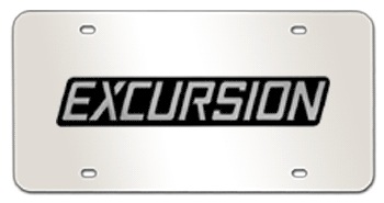 EXCURSION CHROME NAME 3D MIRROR LICENSE PLATE