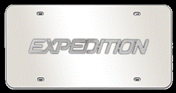EXPEDITION CHROME NAME 3D MIRROR LICENSE PLATE