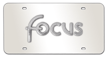 FOCUS CHROME NAME 3D MIRROR LICENSE PLATE