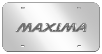 MAXIMA CHROME NAME 3D MIRROR LICENSE PLATE