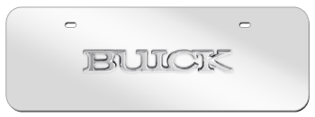 BUICK CHROME NAME 3D MIRROR MID-SIZE LICENSE PLATE
