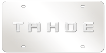 TAHOE CHROME NAME 3D MIRROR LICENSE PLATE