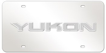 YUKON CHROME NAME 3D MIRROR LICENSE PLATE