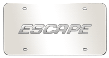 ESCAPE CHROME NAME 3D MIRROR LICENSE PLATE