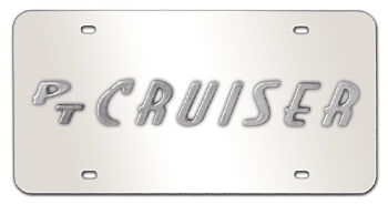 PT CRUISER CHROME NAME 3D MIRROR LICENSE PLATE