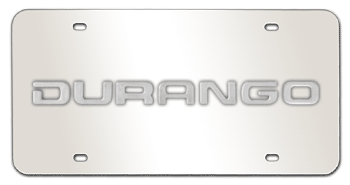 DURANGO CHROME NAME 3D MIRROR LICENSE PLATE