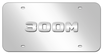 300M CHROME NAME 3D MIRROR LICENSE PLATE