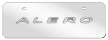 ALERO CHROME NAME 3D MIRROR MID-SIZE LICENSE PLATE