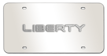 LIBERTY CHROME NAME 3D MIRROR LICENSE PLATE