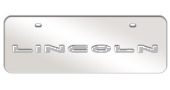 LINCOLN CHROME NAME 3D MIRROR MID-SIZE LICENSE PLATE