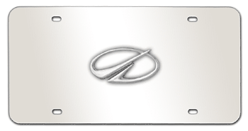 NEW OLDSMOBILE CHROME EMBLEM 3D MIRROR LICENSE PLATE