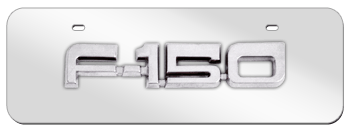 F-150 CHROME NAME 3D MIRROR MID-SIZE LICENSE PLATE