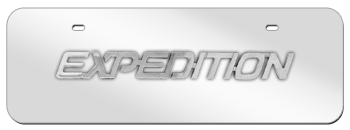 EXPEDITION CHROME NAME 3D MIRROR MID-SIZE LICENSE PLATE