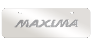 MAXIMA CHROME NAME 3D MIRROR MID-SIZE LICENSE PLATE