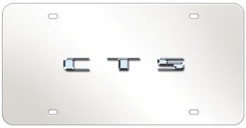 CTS CHROME NAME 3D MIRROR LICENSE PLATE
