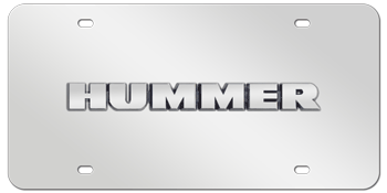 HUMMER CHROME NAME 3D MIRROR LICENSE PLATE