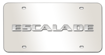 ESCALADE CHROME NAME 3D MIRROR LICENSE PLATE