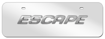 ESCAPE CHROME NAME 3D MIRROR MID-SIZE LICENSE PLATE