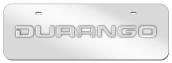 DURANGO CHROME NAME 3D MIRROR MID-SIZE LICENSE PLATE