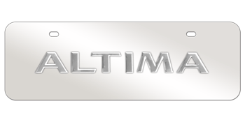 ALTIMA CHROME NAME 3D MIRROR MID-SIZE LICENSE PLATE