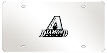 ARIZONA DIAMONDBACKS MLB (MAJOR LEAGUE BASEBALL) CHROME EMBLEM 3D MIRROR LICENSE PLATE