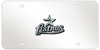 HOUSTON ASTROS (MAJOR LEAGUE BASEBALL) CHROME EMBLEM 3D MIRROR LICENSE PLATE