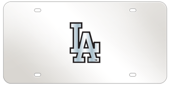 LOS ANGELES DODGERS (MAJOR LEAGUE BASEBALL) CHROME EMBLEM 3D MIRROR LICENSE PLATE