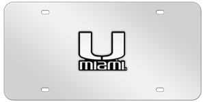 MIAMI CHROME EMBLEM 3D MIRROR LICENSE PLATE