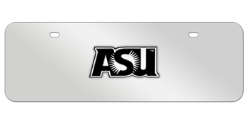 ARIZONA STATE CHROME EMBLEM 3D MIRROR MID-SIZE LICENSE PLATE