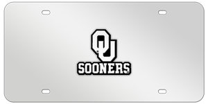 OKLAHOMA CHROME EMBLEM 3D MIRROR LICENSE PLATE