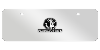 FLORIDA STATE CHROME EMBLEM 3D MIRROR MID-SIZE LICENSE PLATE