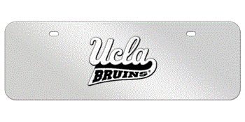 UCLA CHROME EMBLEM 3D MIRROR MID-SIZE LICENSE PLATE