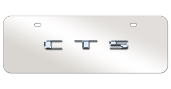 CTS CHROME NAME 3D MIRROR MID-SIZE LICENSE PLATE