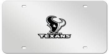 HOUSTON TEXANS NFL (NATIONAL FOOTBALL LEAGUE) CHROME EMBLEM 3D MIRROR LICENSE PLATE