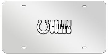 INDIANAPOLIS COLTS NFL (NATIONAL FOOTBALL LEAGUE) CHROME EMBLEM 3D MIRROR LICENSE PLATE