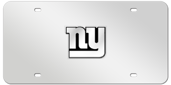 NEW YORK GIANTS NFL (NATIONAL FOOTBALL LEAGUE) CHROME EMBLEM 3D MIRROR LICENSE PLATE