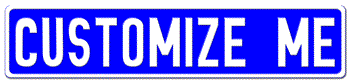 EUROPEAN BLUE LICENSE PLATE -- S/LETTERS IN WHITE