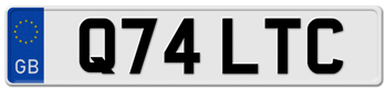 BRITAIN/UK EURO (EEC) FRONT LICENSE PLATE ISSUED AFTER SEPTEMBER 2001 TO PRESENT FOR YOUR AUSTIN, BENTLEY, JAGUAR, LAND ROVER, MINI, MG OR ROLLS ROYCE -
