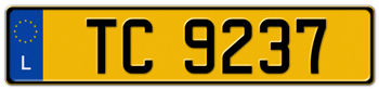 LUXEMBOURG EURO (EEC) LICENSE PLATE ISSUED FROM JANUARY 1, 2007 TO PRESENT -- 