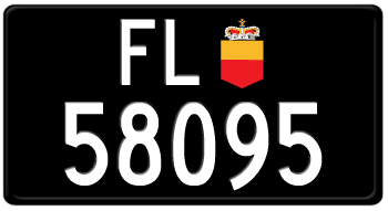 LIECHTENSTEIN PRIVATE SQUARE SIZE AUTO LICENSE PLATE -EMBOSSED WITH YOUR CUSTOM NUMBER