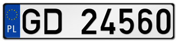 POLAND EURO (EEC) LICENSE PLATE ISSUED FROM MAY 1, 2004 TO PRESENT -- 