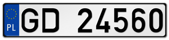 POLAND EURO (EEC) LICENSE  PLATE ISSUED FROM MAY 1, 2004 TO PRESENT -- 